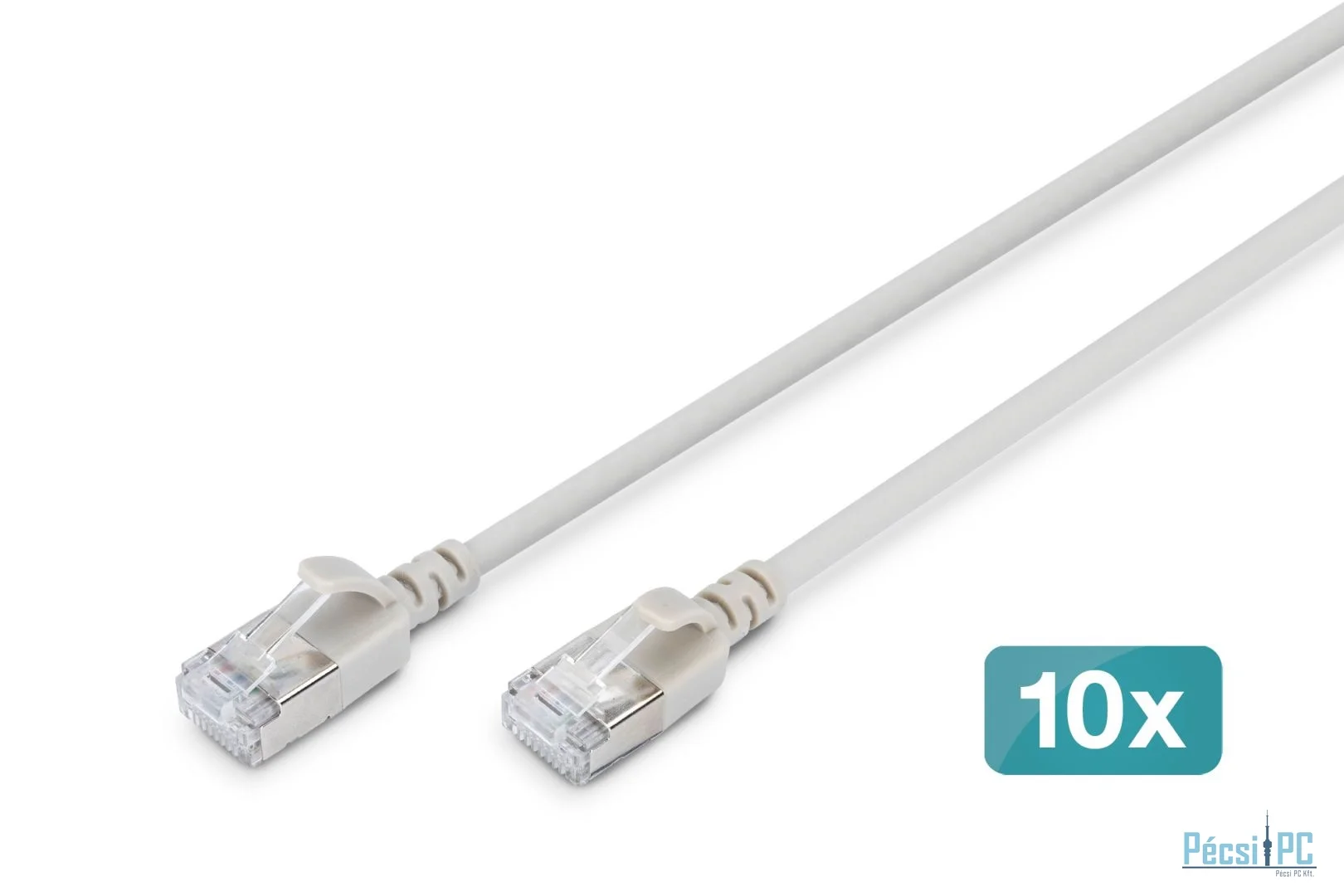Digitus CAT6A F-FTP Patch Cable 0,5m Grey (10 Pack)