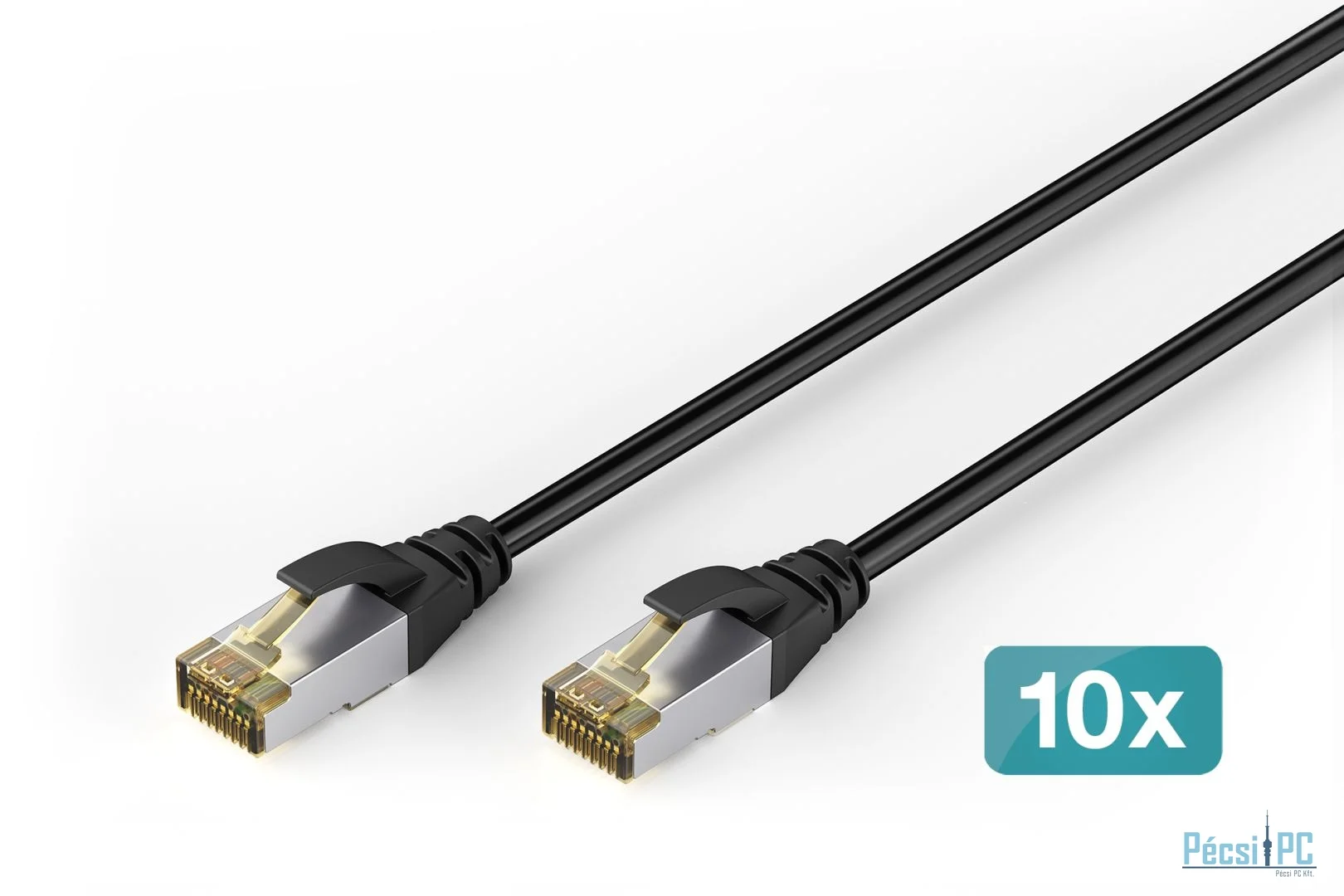 Digitus CAT6A S-FTP Patch Cable 1m Black (10 Pack)