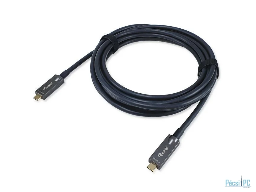 EQuip USB-C to C USB 3.2 Gen 2 10Gbps PD 60W 8K 60Hz Active Optical Cable 7,5m Black