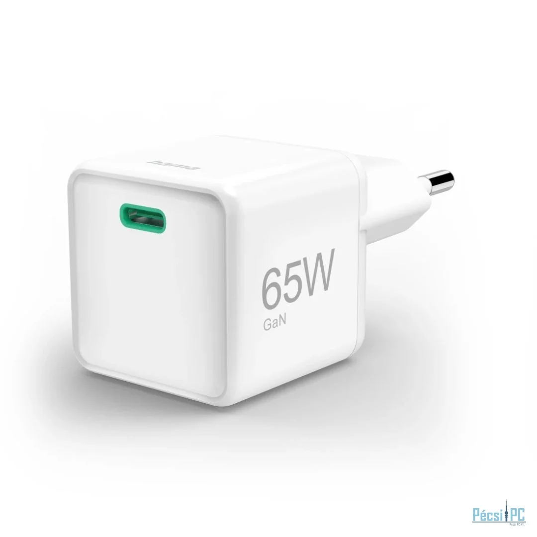 Hama Fast Charger GaN USB-C Super Mini Charger PD 65W White