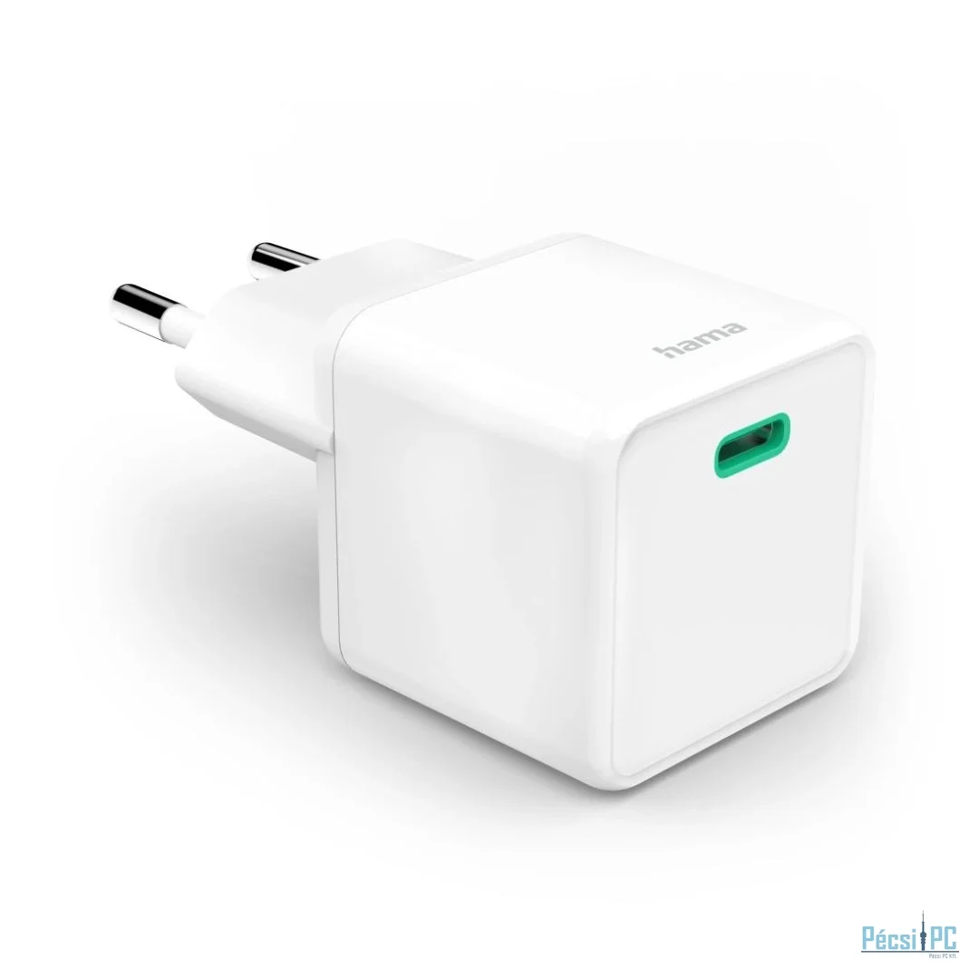 Hama Fast Charger GaN USB-C Super Mini Charger PD 65W White