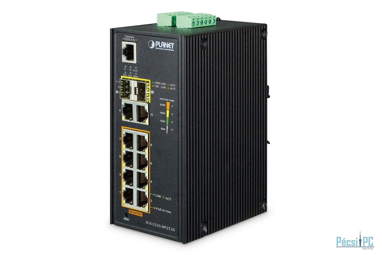 Planet Industrial L2 + 8-Port 10/100/1000T PoE Switch