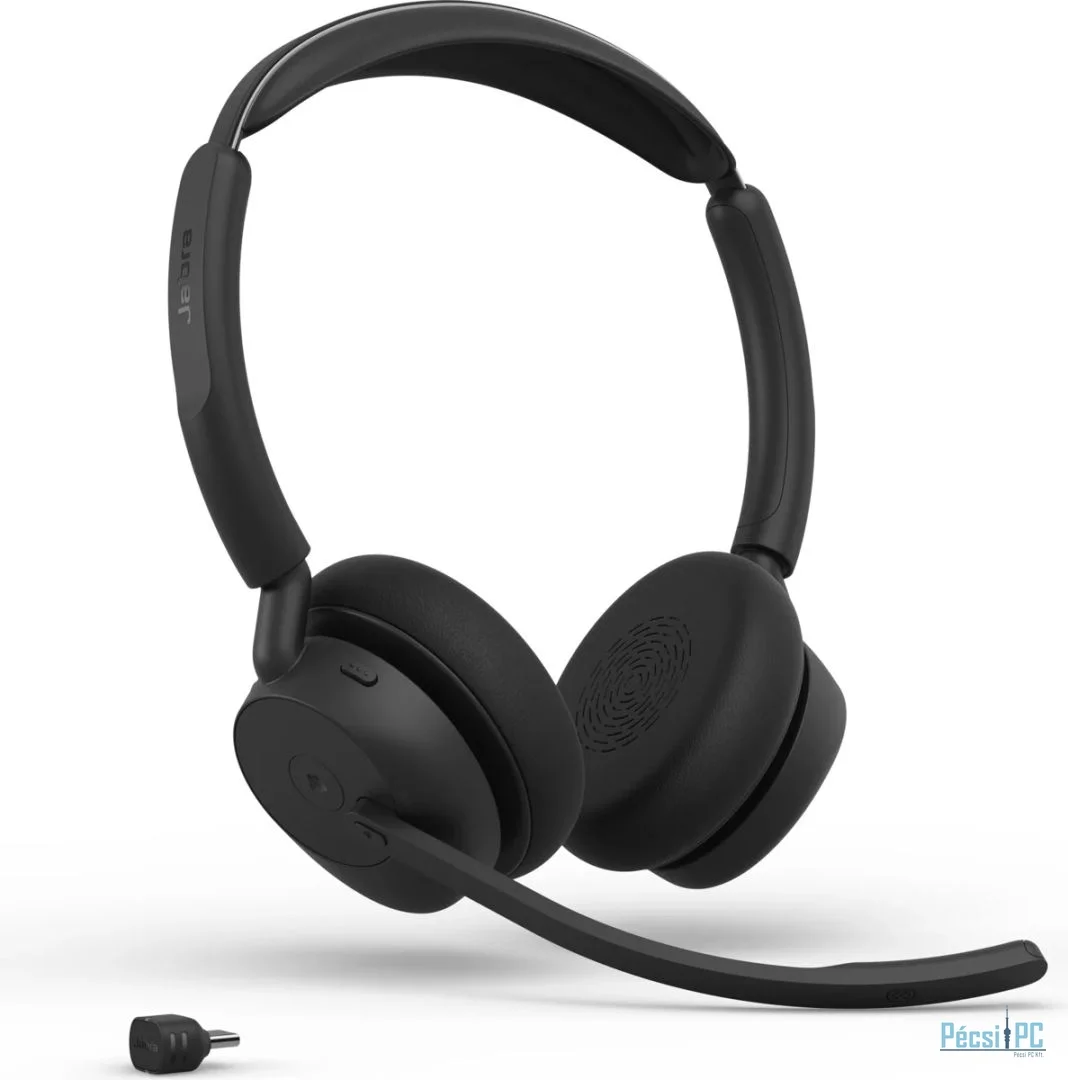 Jabra Evolve3 45 MS Stereo Link 390c Wireless Bluetooth Headset Black