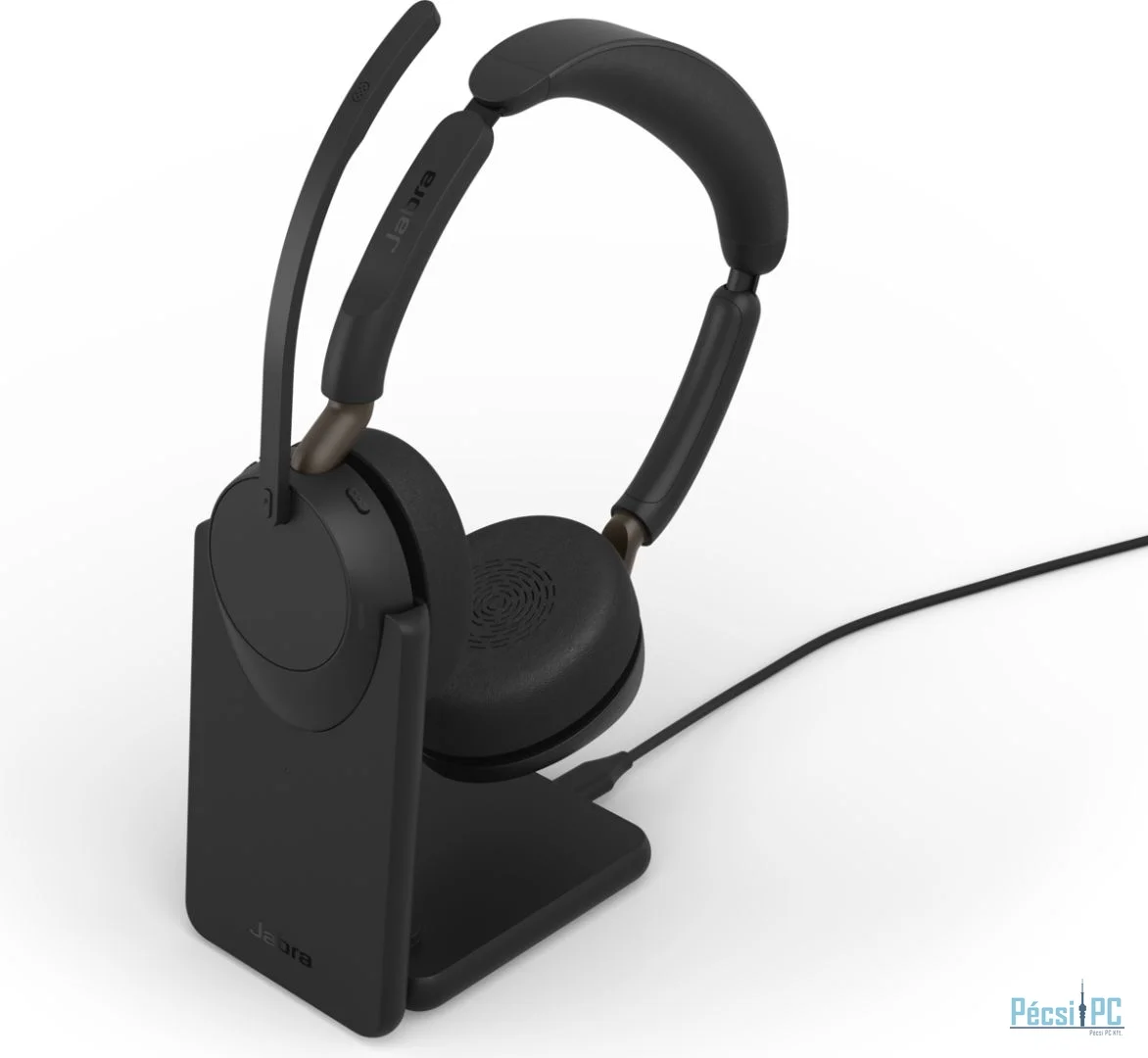 Jabra Evolve3 65 UC Stereo Link 390a Wireless Bluetooth Headset + Stand Black