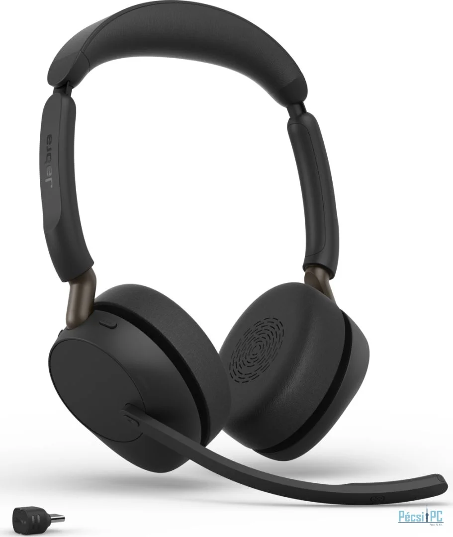 Jabra Evolve3 65 UC Stereo Link 390c Wireless Bluetooth Headset Black