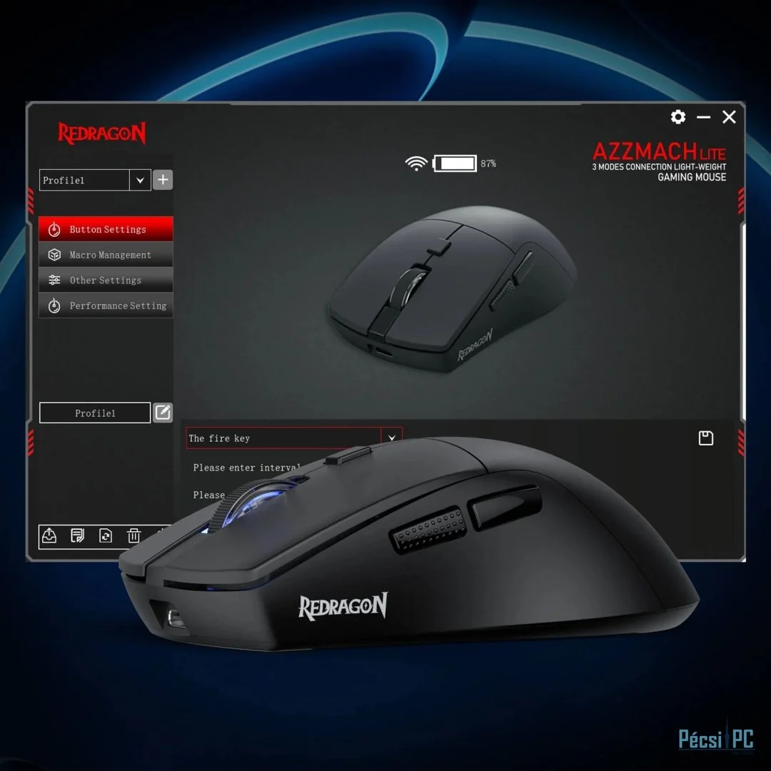 Redragon M618 Lite Wireless Bluetooth Mouse Black