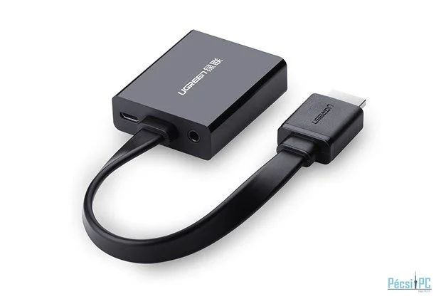 UGREEN 40248 VGA (D-Sub) to HDMI adapter cable Black