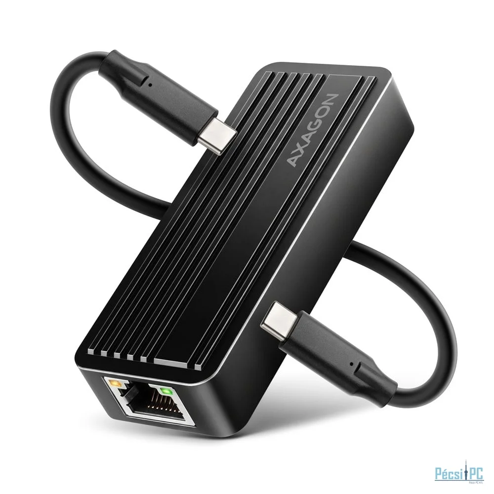 AXAGON ADE-10GR Type-C USB3.2 Gen 2 - 10 Gigabit Ethernet 10/100/1000/2500/5000/10000 Adapter Aluminum/Black