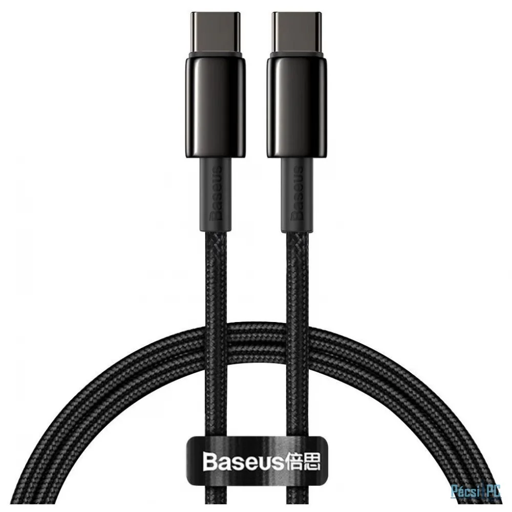 Baseus Tungsten Gold USB-C - USB-C Cable 2m Black