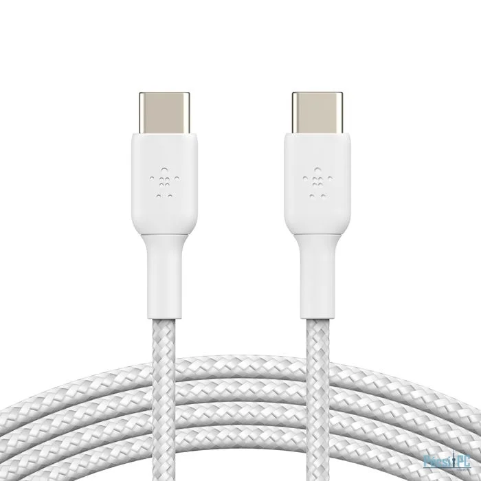 Belkin BoostCharge Braided USB-C to USB-C Cable 1m White (2-Pack)