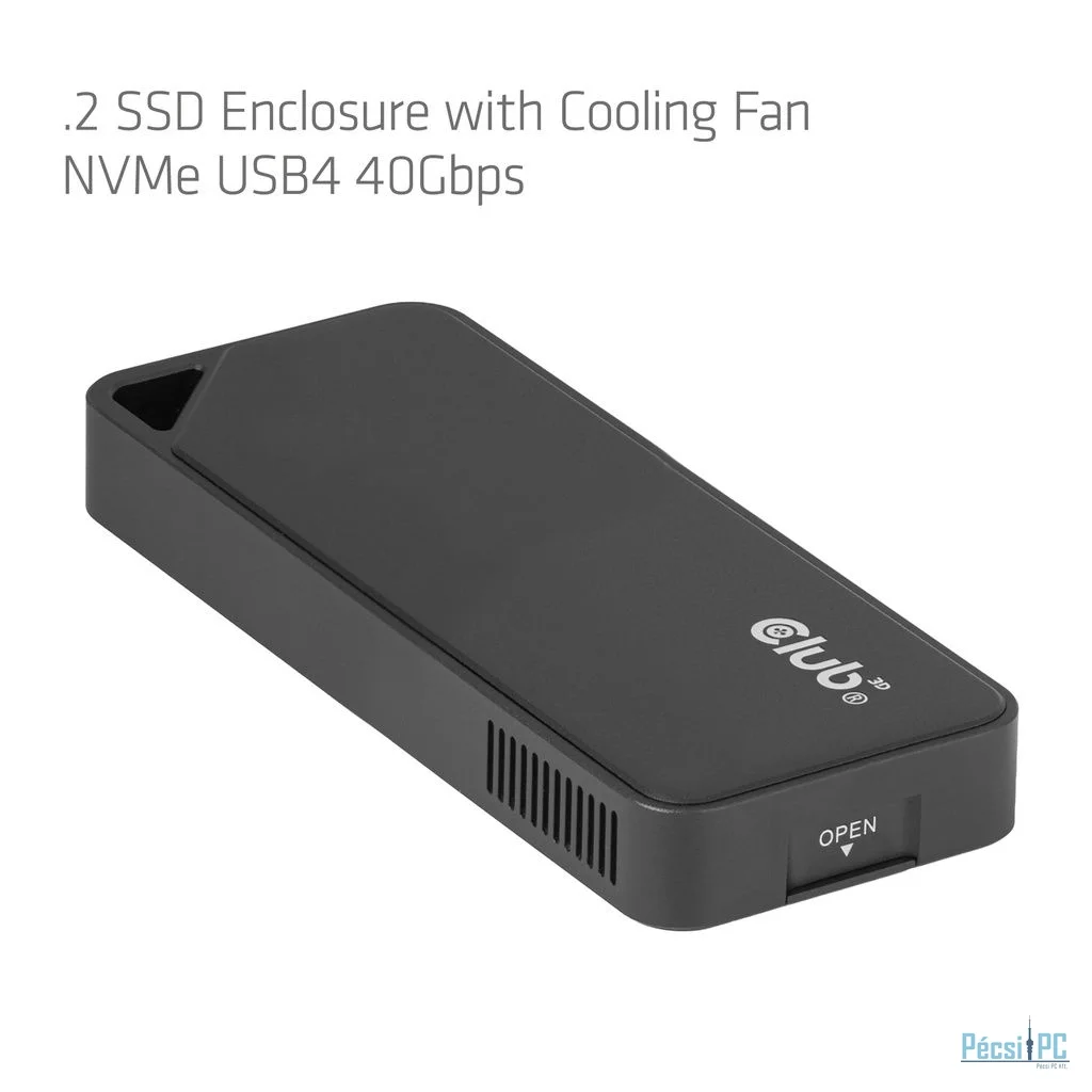 Club3D CAC-2510 M.2 SSD Enclosure with Cooling Fan NVMe USB4 40Gbps
