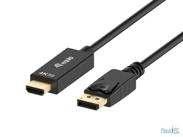 EQuip DisplayPort male to HDMI male 4K Adapter Cable 3m Black