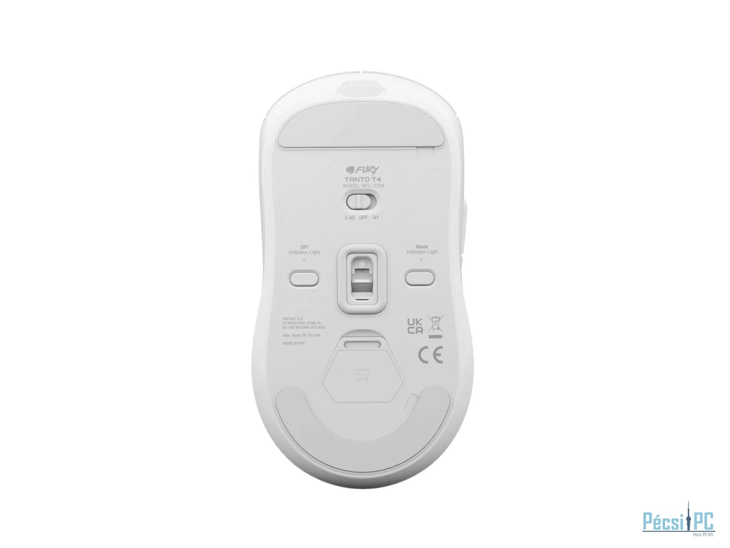 FURY Tanto T4 Gaming Wireless Bluetooth Mouse White