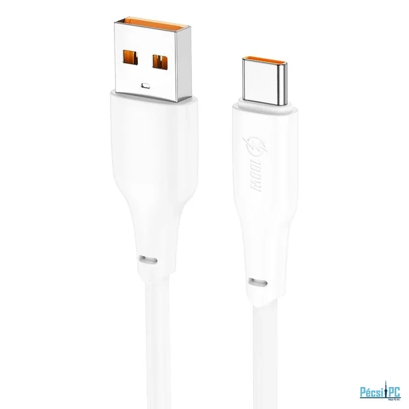 Hoco X93 Force 100W USB-A to USB-C charging data cable 1m White