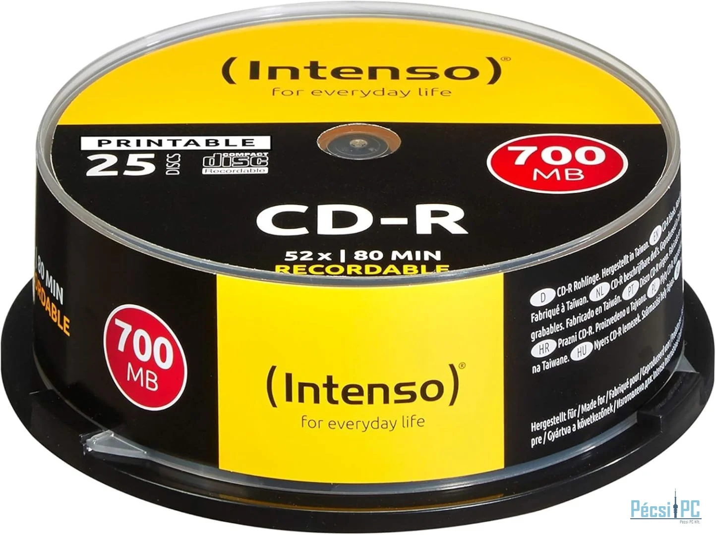 Intenso CD-R 80 52x Printable Cake Box 25db/henger (25-ös címke)