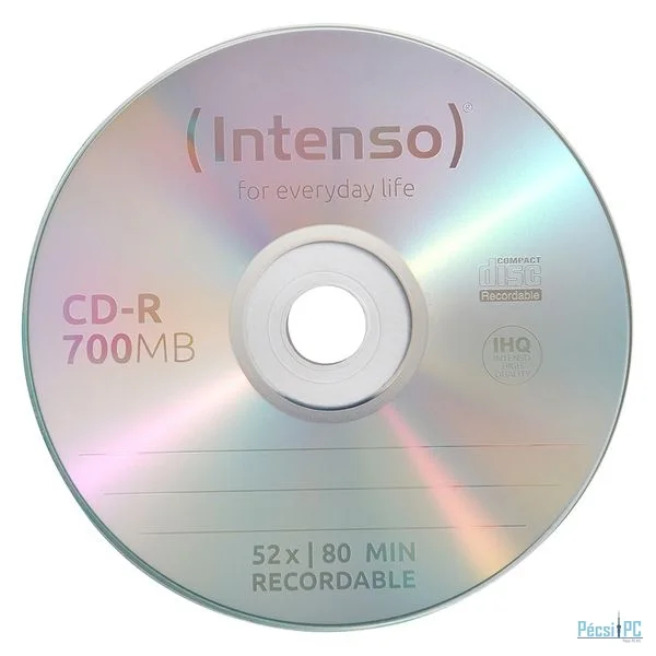 Intenso CD-R 80 52x Slim Case 10db/csomag (10-es címke)
