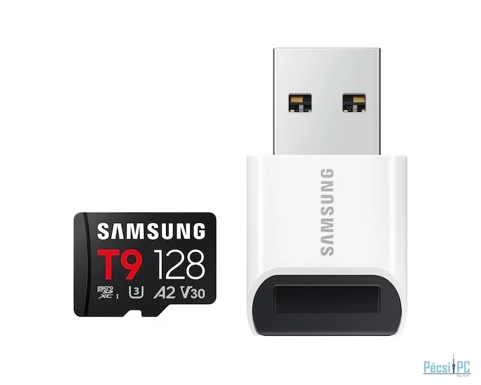 Samsung 128GB microSDXC T9 Class10 U3 V30 A2 + Kártyolvaó