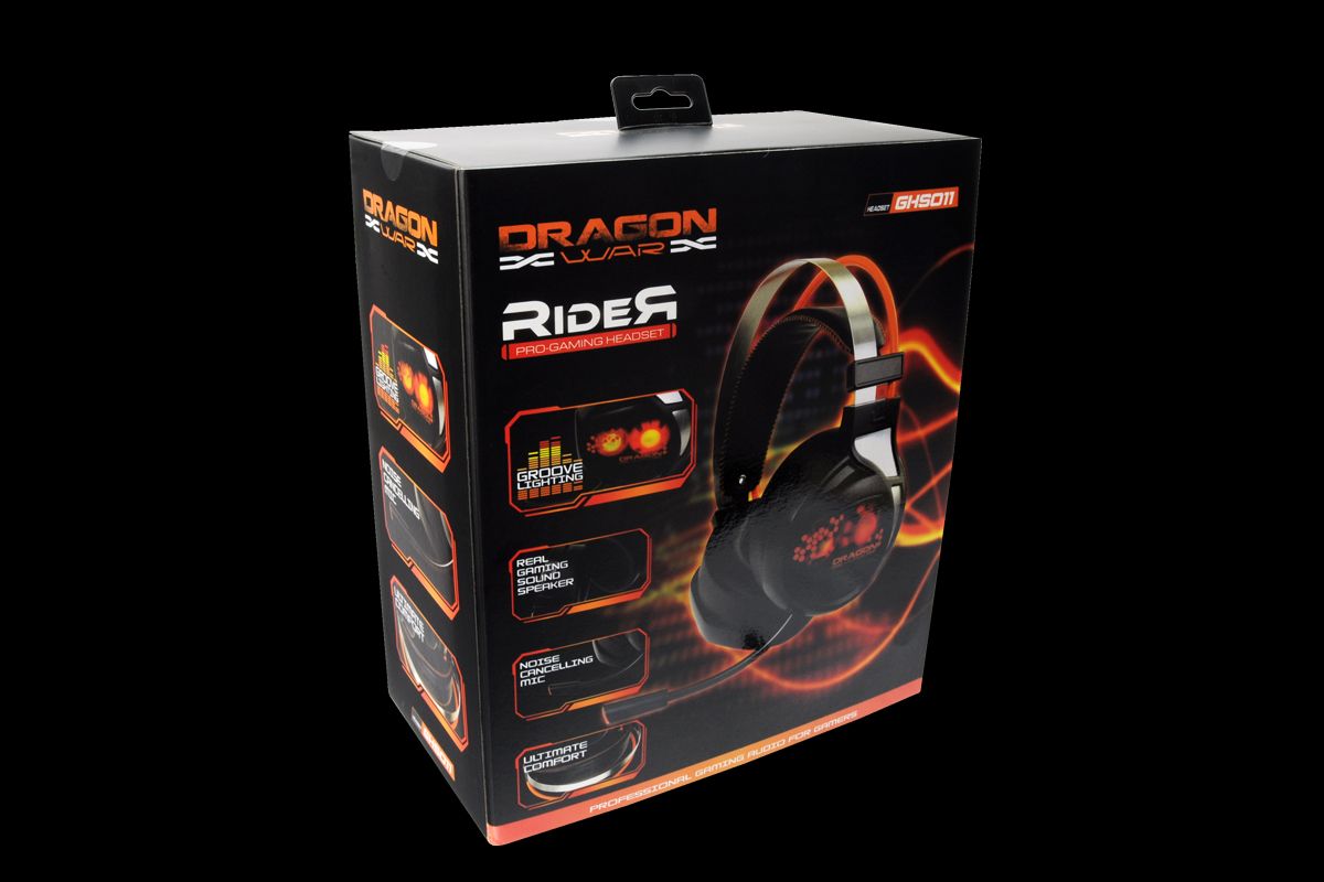 Dragon War Rider Gamer Headset Black