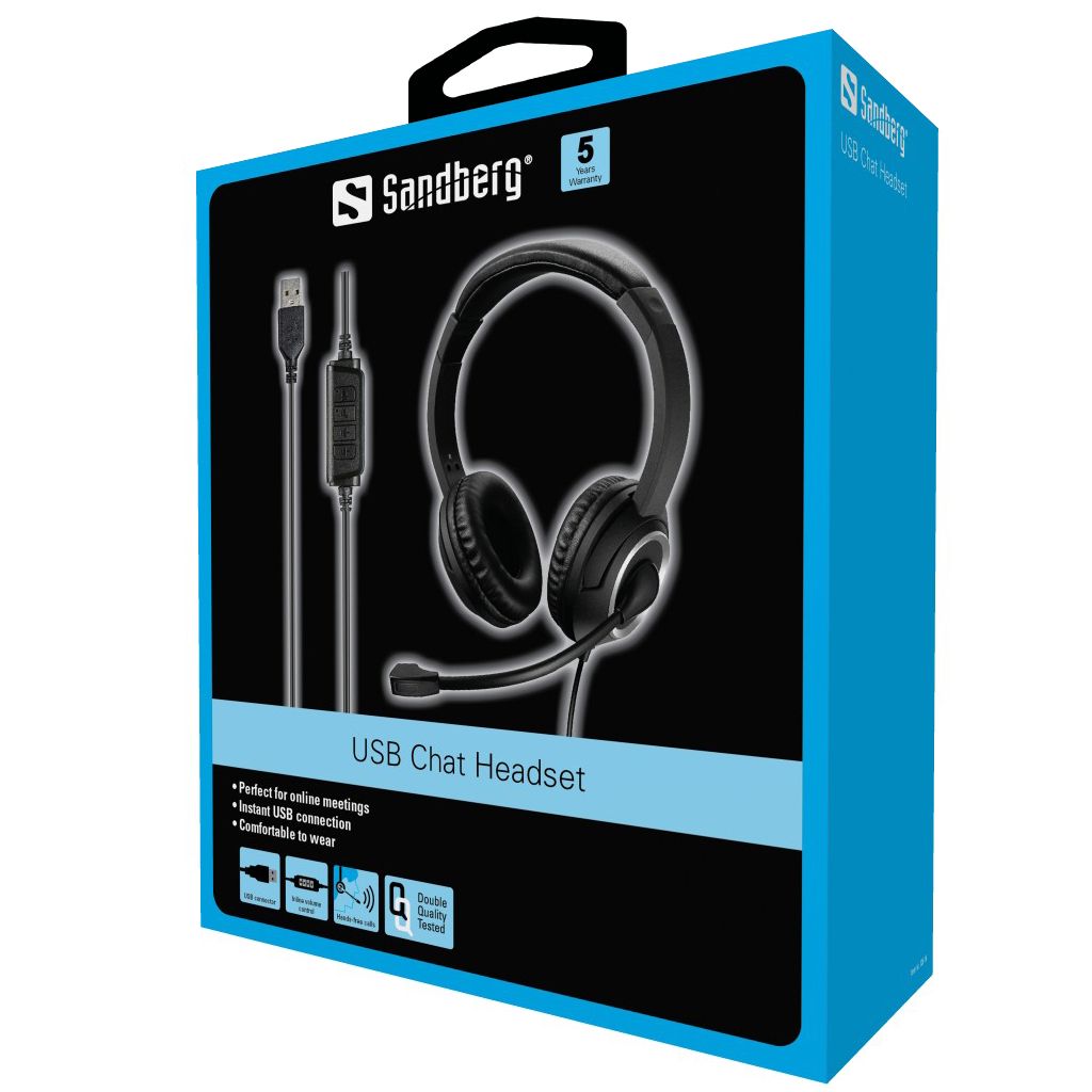 Sandberg USB Chat Headset Black