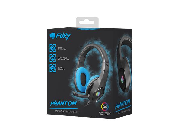 FURY Phantom Gaming headset Black/Blue