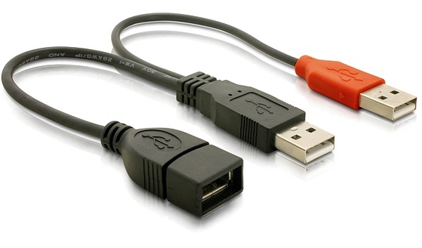 DeLock USB data- and power cable  22,5cm