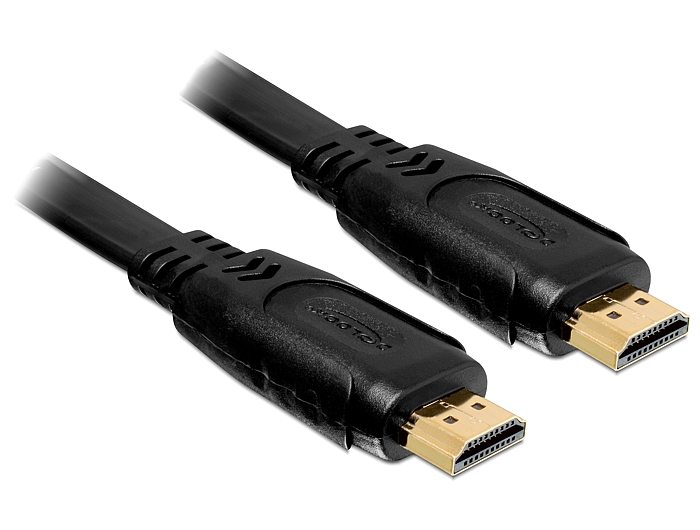 DeLock High Speed HDMI-kábel típusú Ethernet &#8211; HDMI A dugós > HDMI A dugós lapos 2m