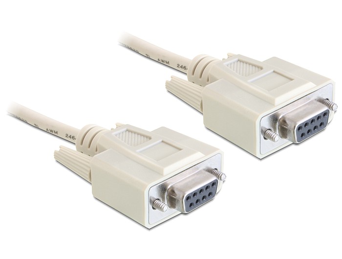 DeLock Null modem 9 pin female / female 3m White