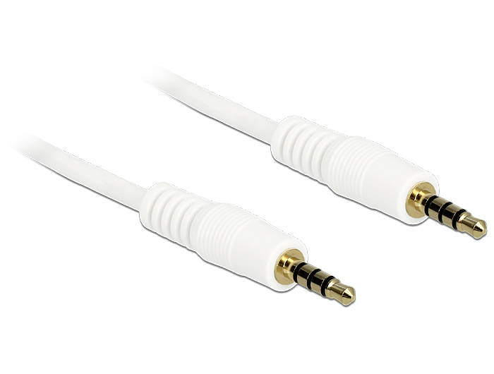 DeLock Cable Stereo Jack 3.5 mm 4 pin male > male 2m