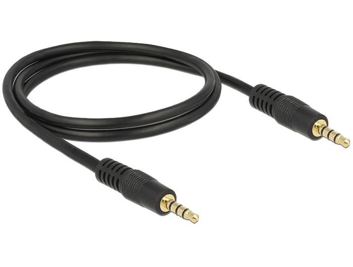 DeLock Cable Stereo Jack 3.5 mm 4 pin male > male 1m