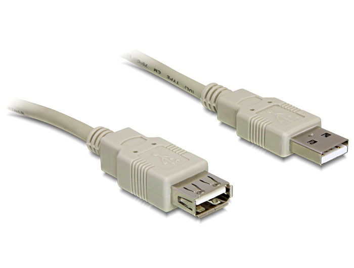 DeLock Cable USB 2.0 extension A/A 1,8m