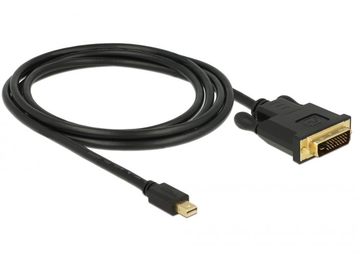 DeLock Mini Displayport 1.1 male > DVI-D (Single Link) male 2m