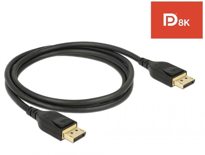 DeLock DisplayPort cable 8K 60 Hz 1m DP 8K certified Black