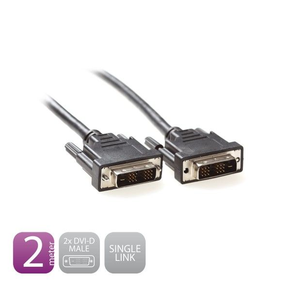 Ewent DVI-D Single Link M/M 2m Black