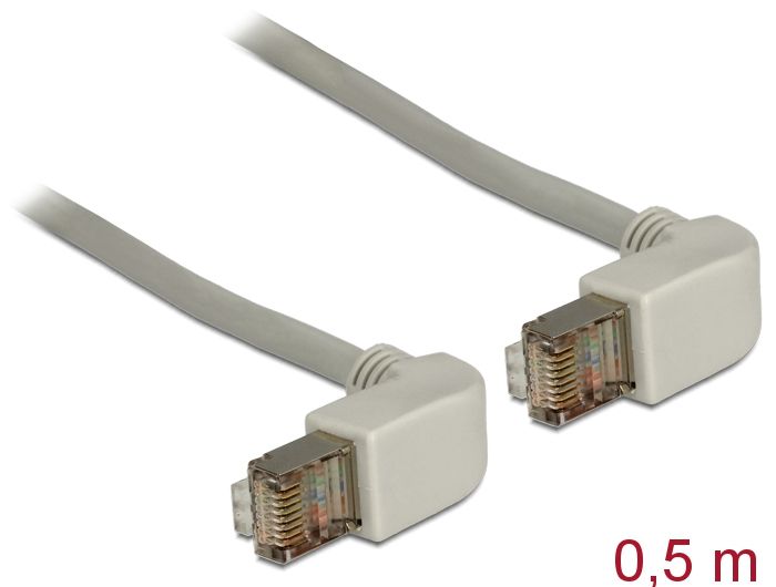 DeLock RJ45 Cat.5e SFTP angled / angled 0,5m cable