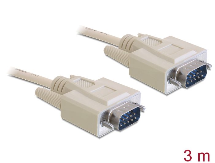 DeLock Serial RS-232 Sub-D9 male > RS-232 Sub-D9 male 3m cable