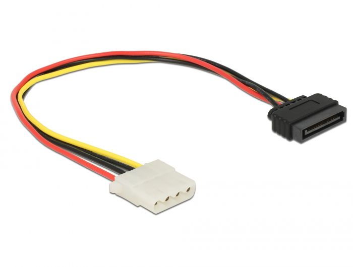 DeLock Power Cable SATA 15 pin female > 4 pin female 30cm