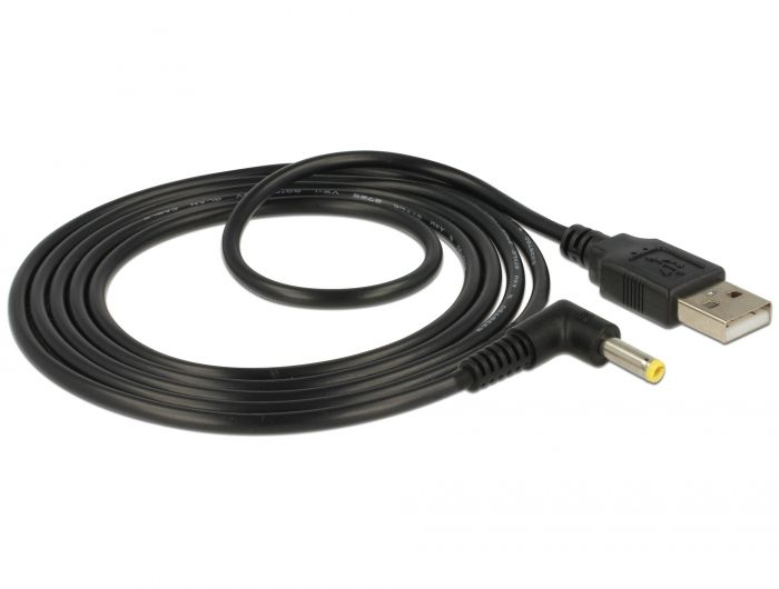 DeLock Power Cable USB > DC 4.0 x1.7 mm male 90° 1.5m