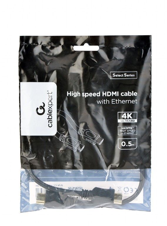 Gembird CC-HDMI4L-0.5M High speed HDMI cable with Ethernet Select Series 0,5m Black