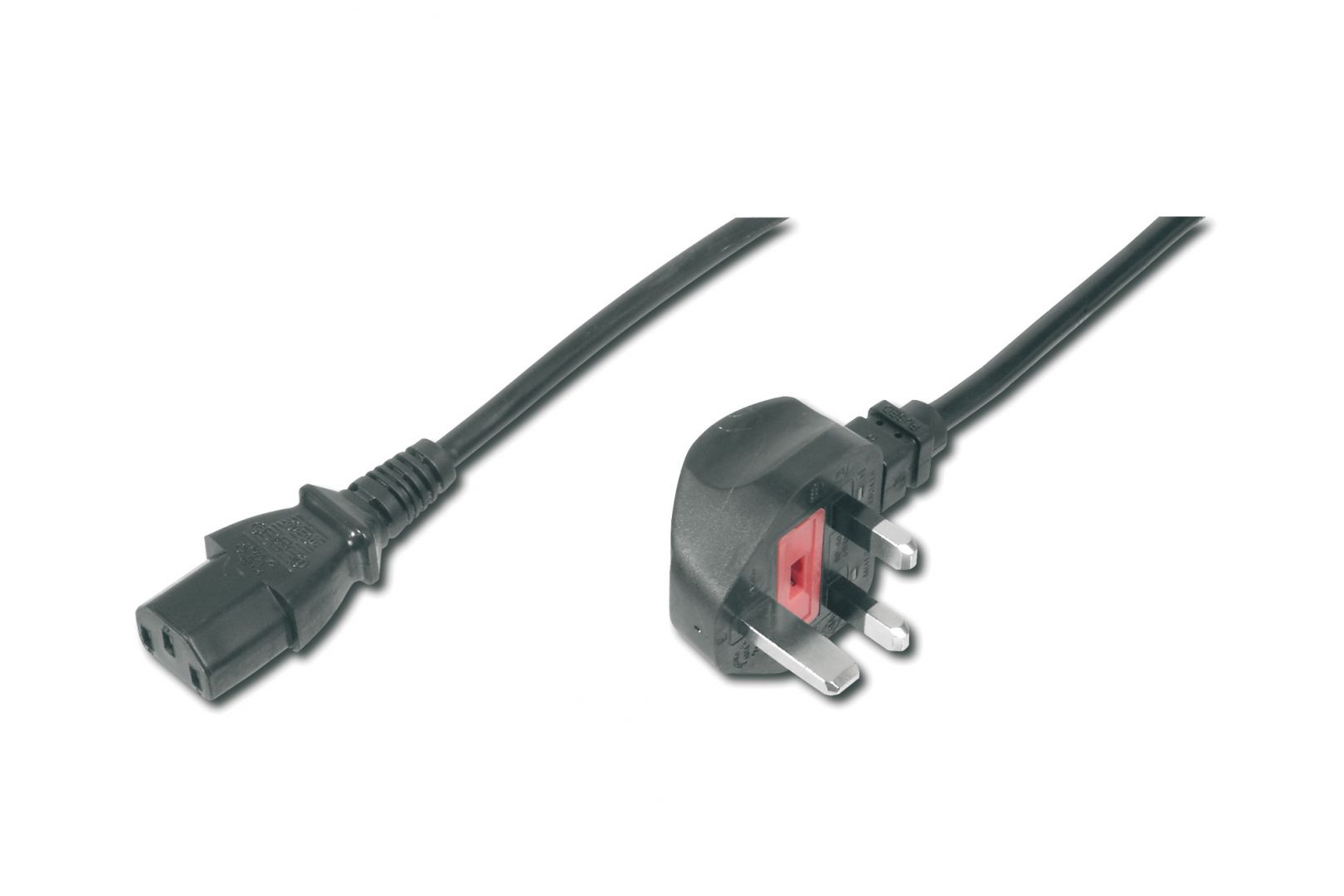 Assmann Power Cord, UK plug, 90° angled - C13