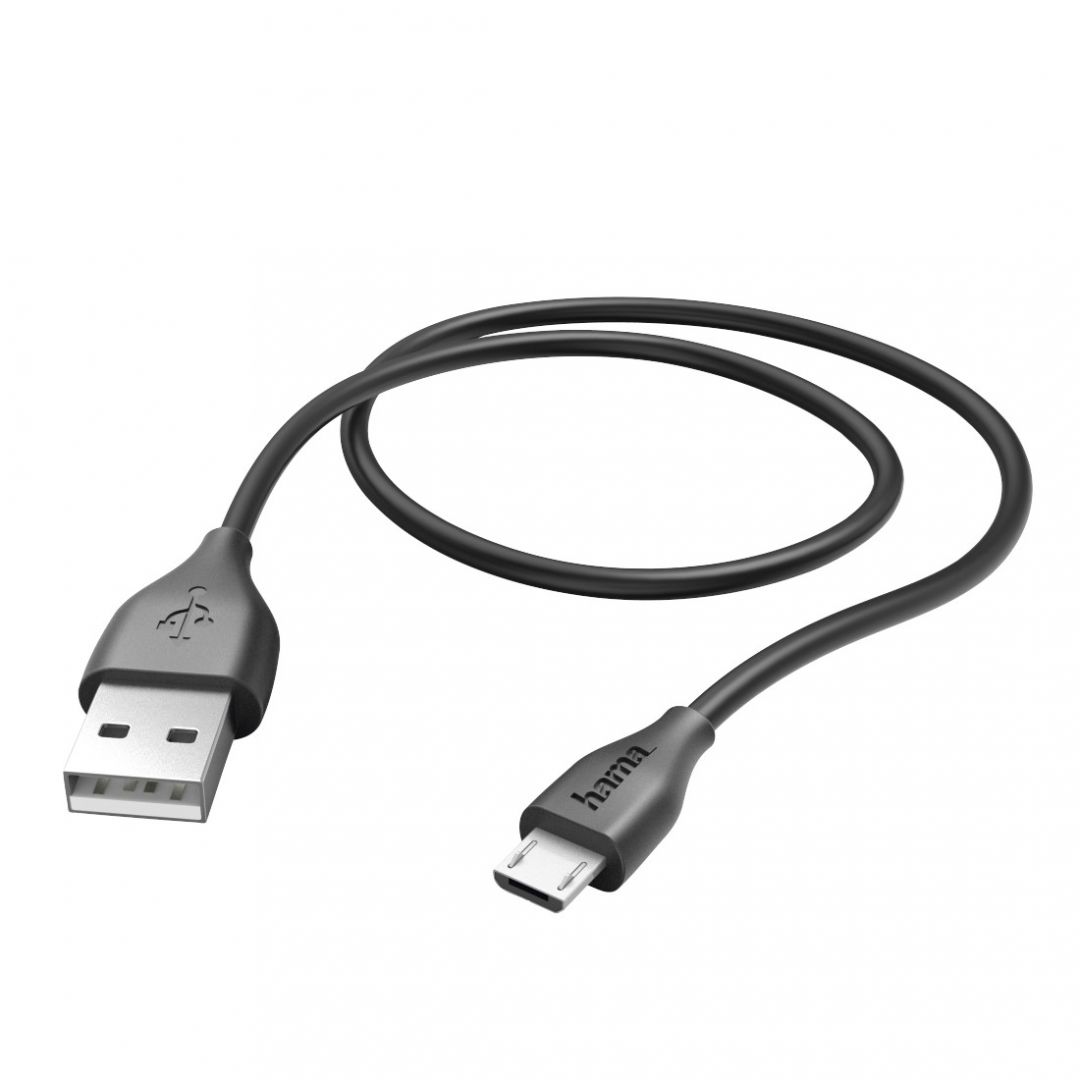 Hama MicroUSB adatkábel 1,5m Black