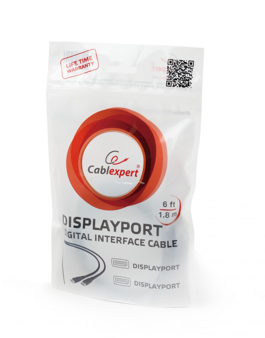 Gembird CC-DP2-6 DisplayPort cable 4K 1,8m Black