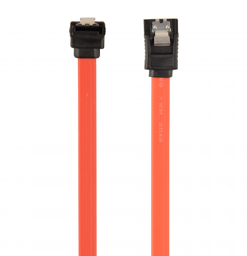 Gembird CC-SATAM-DATA90-0.3M SATA3 30cm data cable with 90 degree bent connector bulk packing metal clips