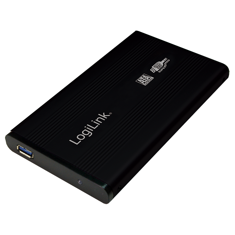 Logilink 2,5" SATA USB 3.0 Aluminium Black