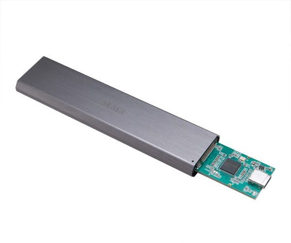 Akasa USB 3.1 Gen 2 ultra slim aluminium enclosure for M.2 PCIe NVMe SSD