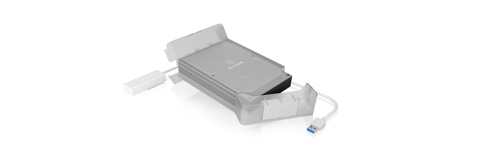 Raidsonic IcyBox IB-AC705-6G USB 3.0 enclosure for a 3.5"/2.5" SATA III drive White