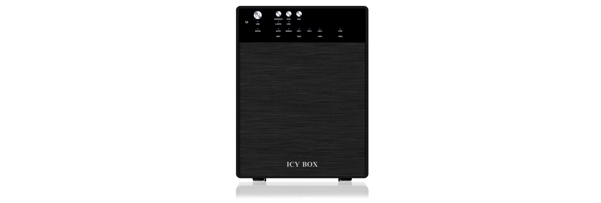 Raidsonic IcyBox IB-3640SU3 External 4x JBOD enclosure with eSATA and USB 3.0 for 3.5" SATA hard drives