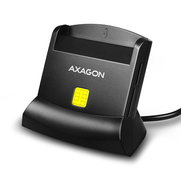 AXAGON CRE-SM2 USB Smart Card ID Card Reader & SD/microSD/SIM Card Reader