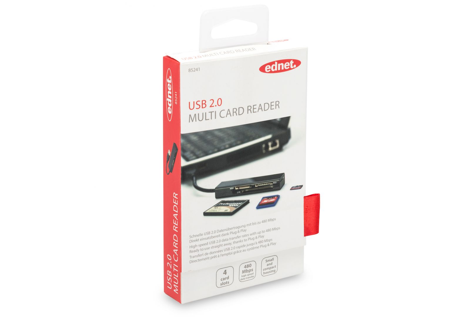 Ednet USB 2.0 Card reader, 4-port