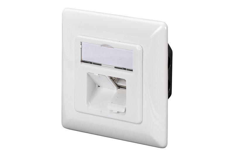 Digitus CAT6 Wall Outlet Shielded 2xRJ45 Pure White