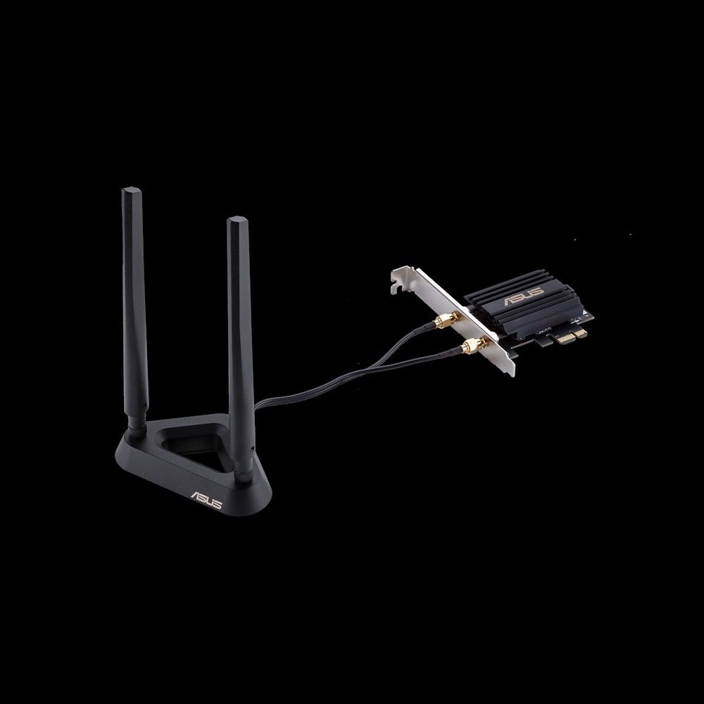 Asus PCE-AX58BT AX3000 Dual Band PCI-E WiFi 6 (802.11ax) Adapter with 2 external antennas